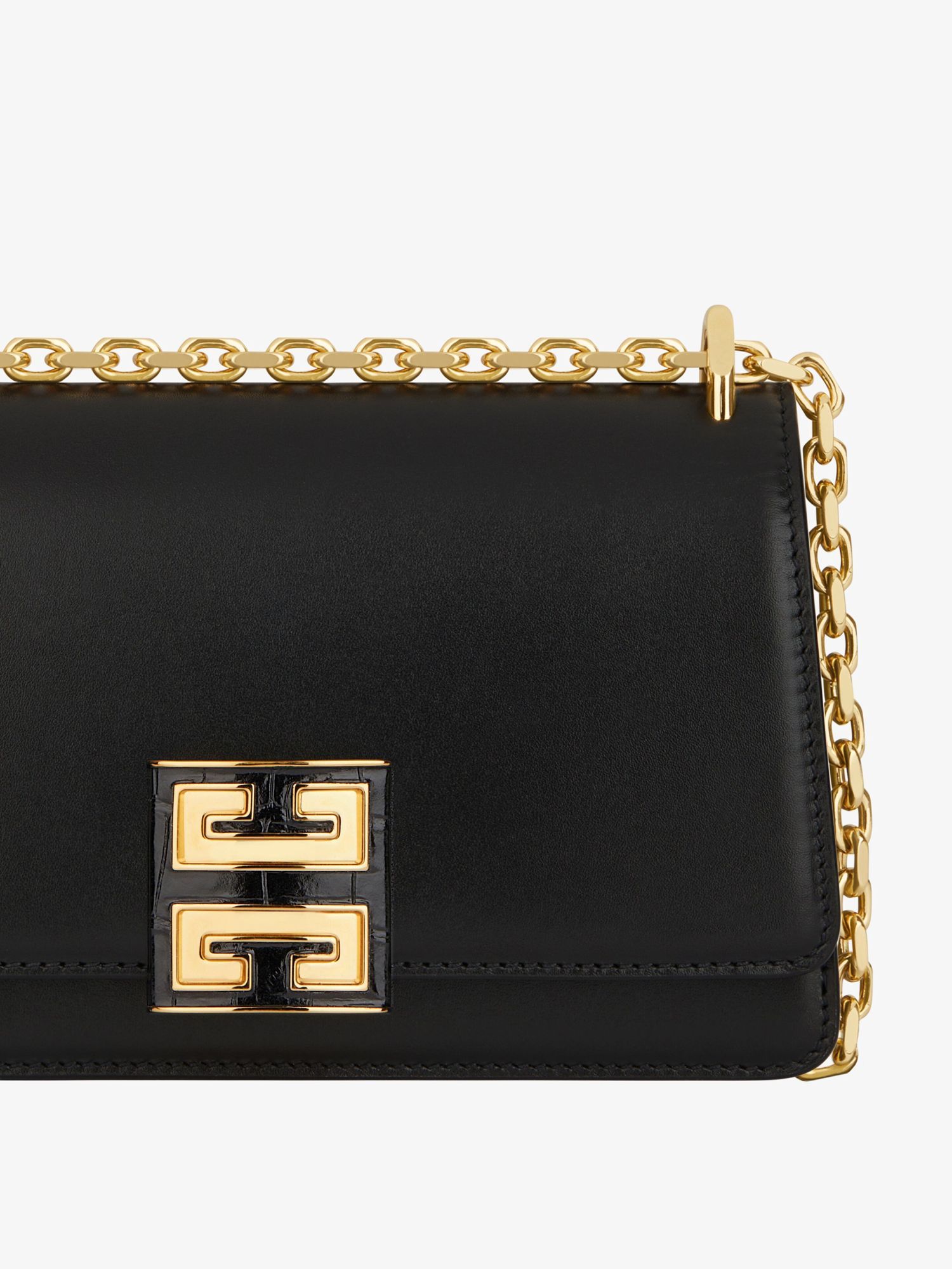 Givenchy Small 4g Leather Crossbody Bag In Black