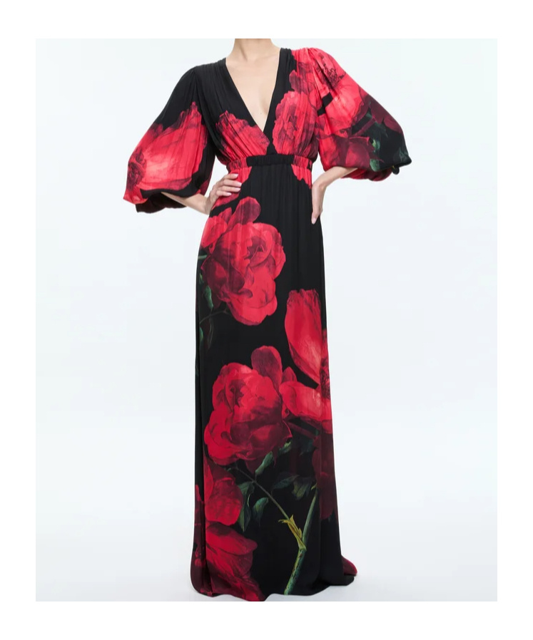 Alice And Olivia Clarissa Maxi Dress In Red