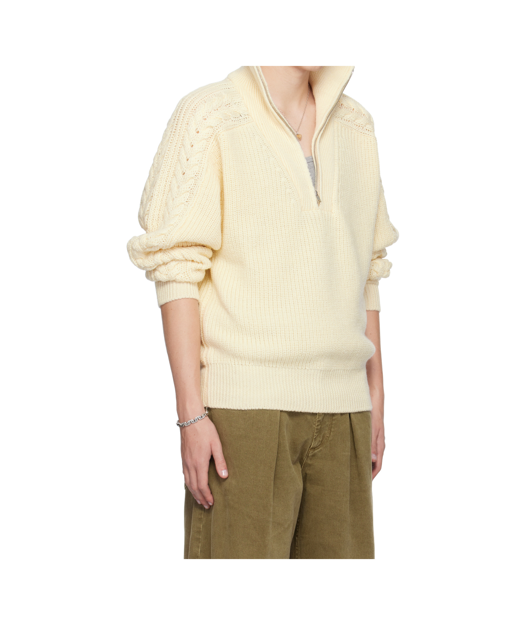 Isabel Marant Off-white Lenz Sweater In Nude