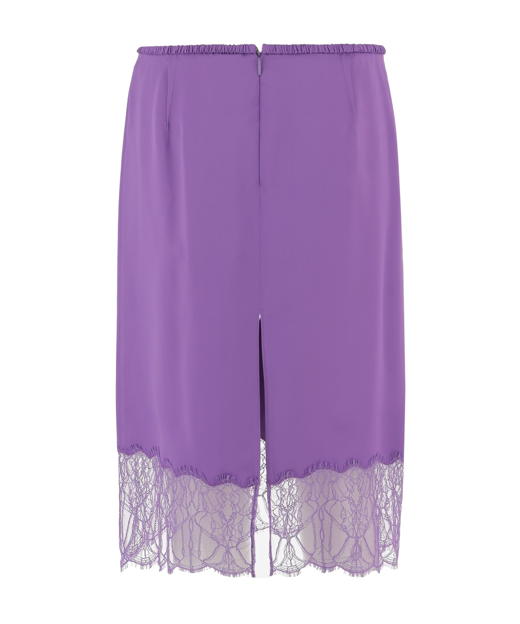 Gucci Lace Insert Skirt In Purple