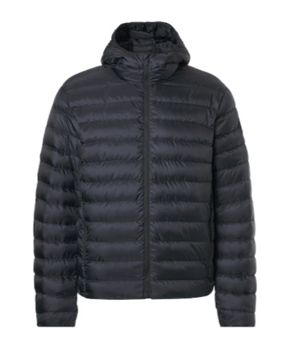Canada Goose Hooded Down Jacket In Black