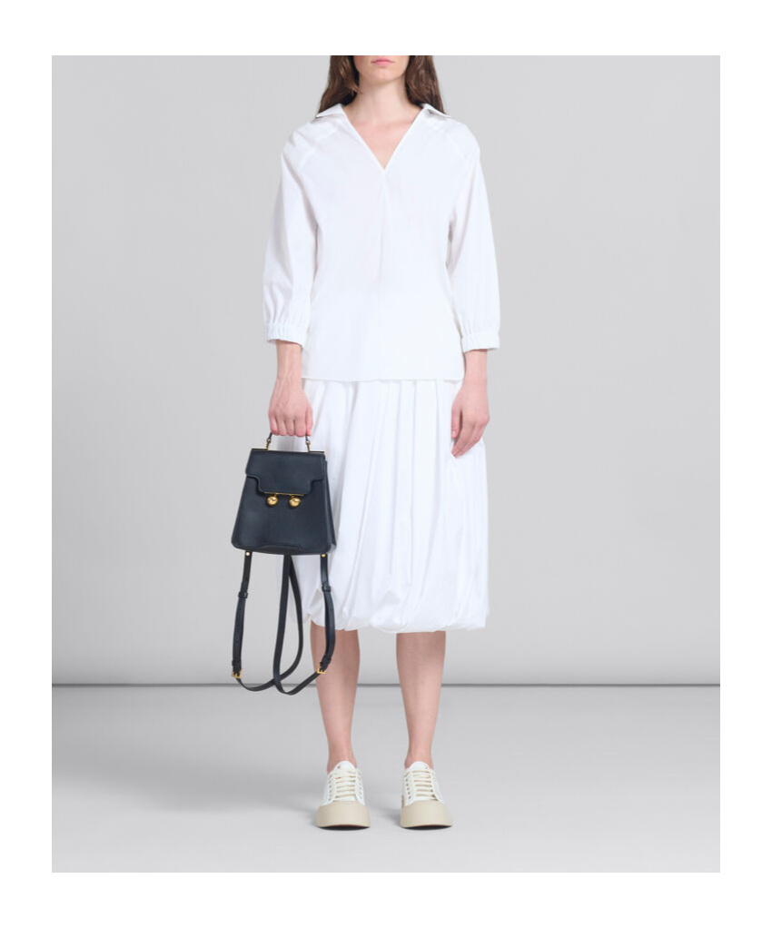 Shop Marni Black Leather Trunkaroo Backpack