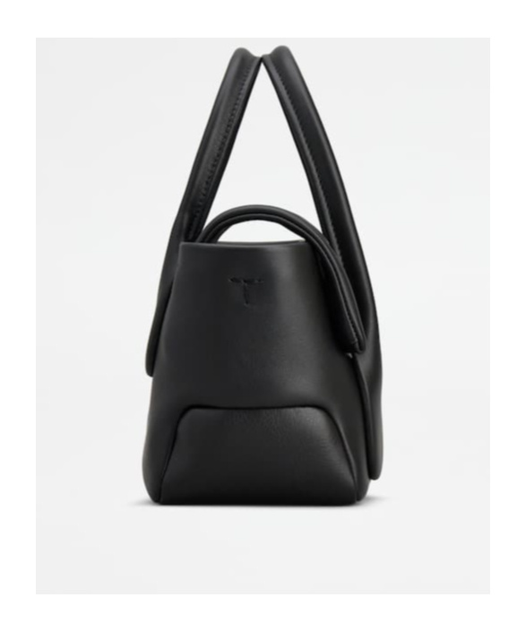 Shop Tod's Small Di Leather Tote Bag In Black