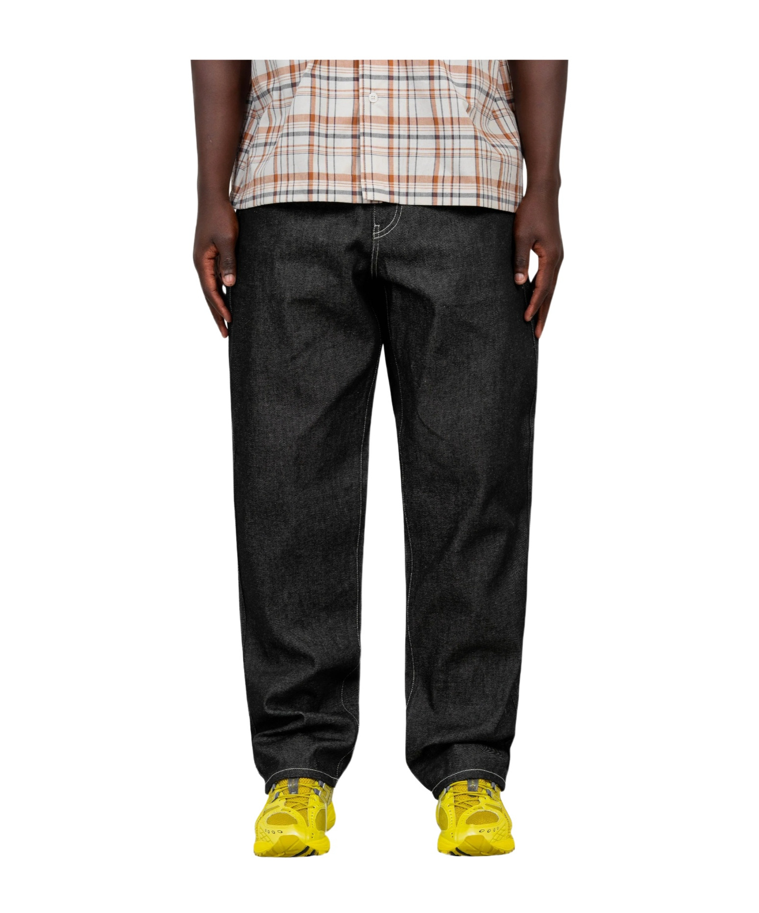 Awake Belt Loop Denim Trousers In Black