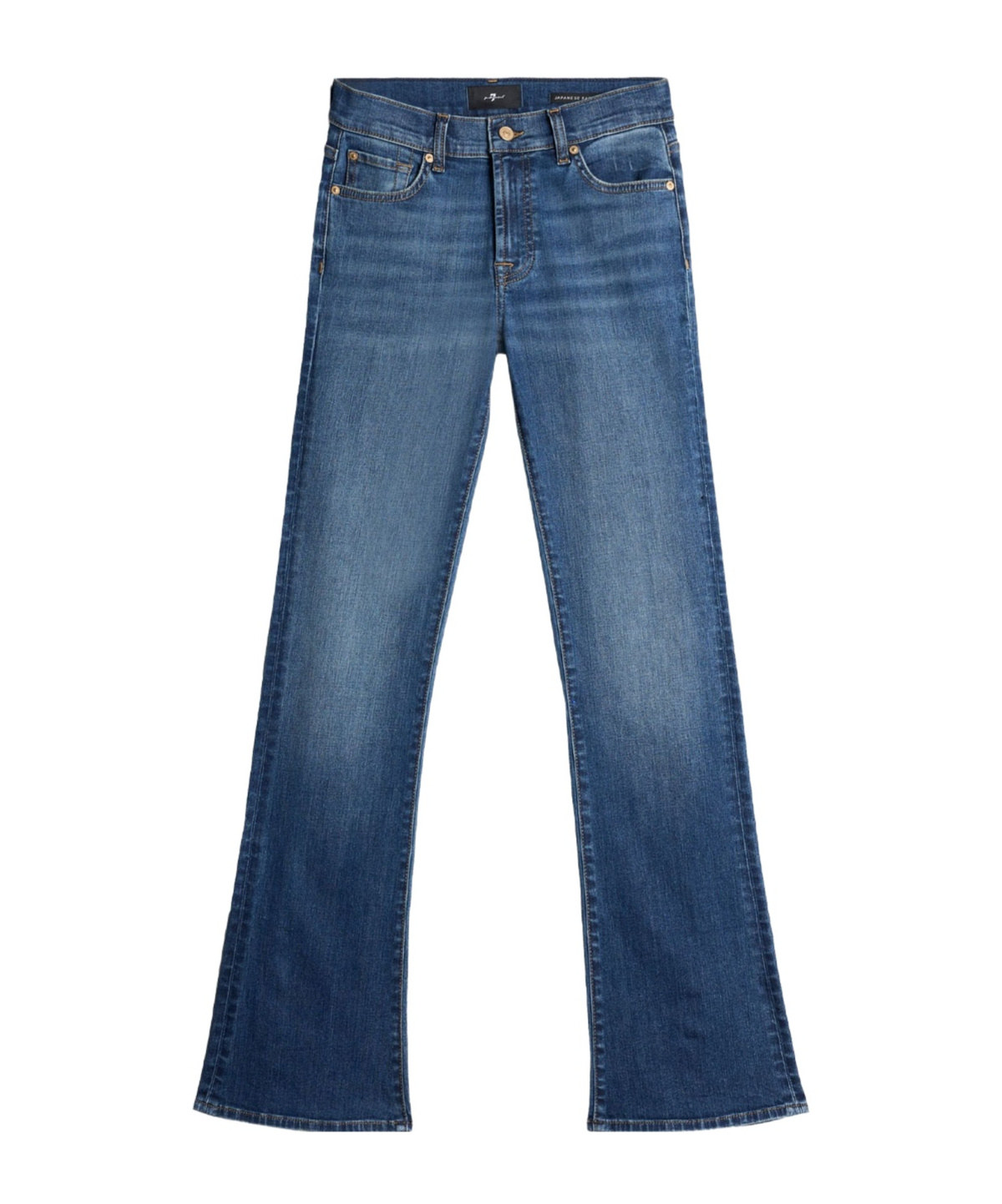 7 For All Mankind Mid Waist Bootcut Jeans In Slim Illusion Denim Clothing In Blue