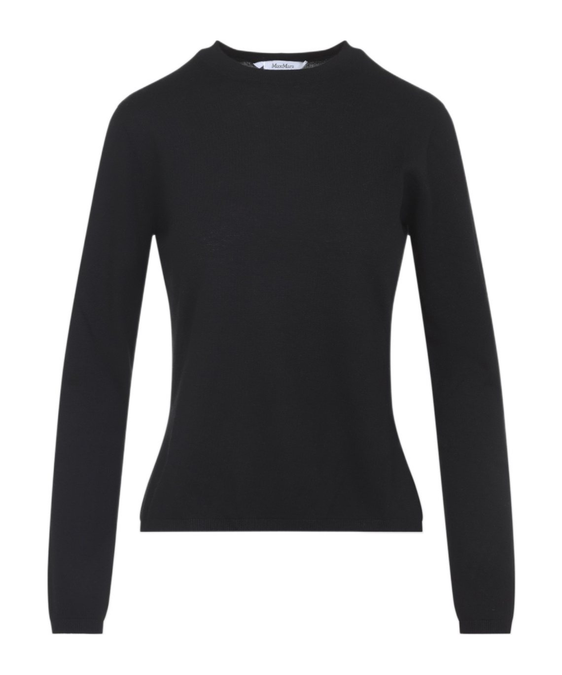 Max Mara Cashmere Crew Neck Slim Fit Sweater In Black