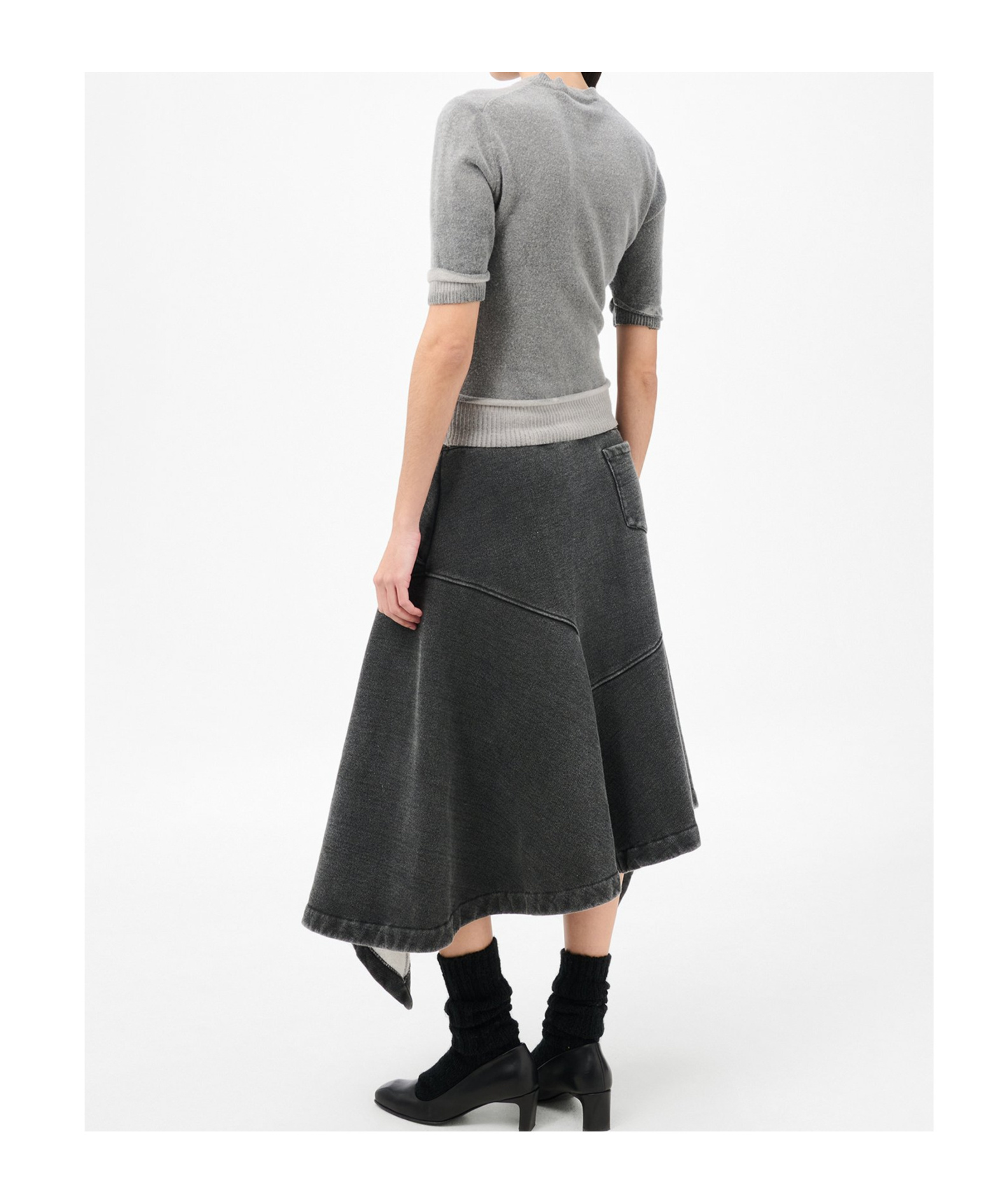 Our Legacy Dual Grey Spray-dye Wool Knit Top In Multi