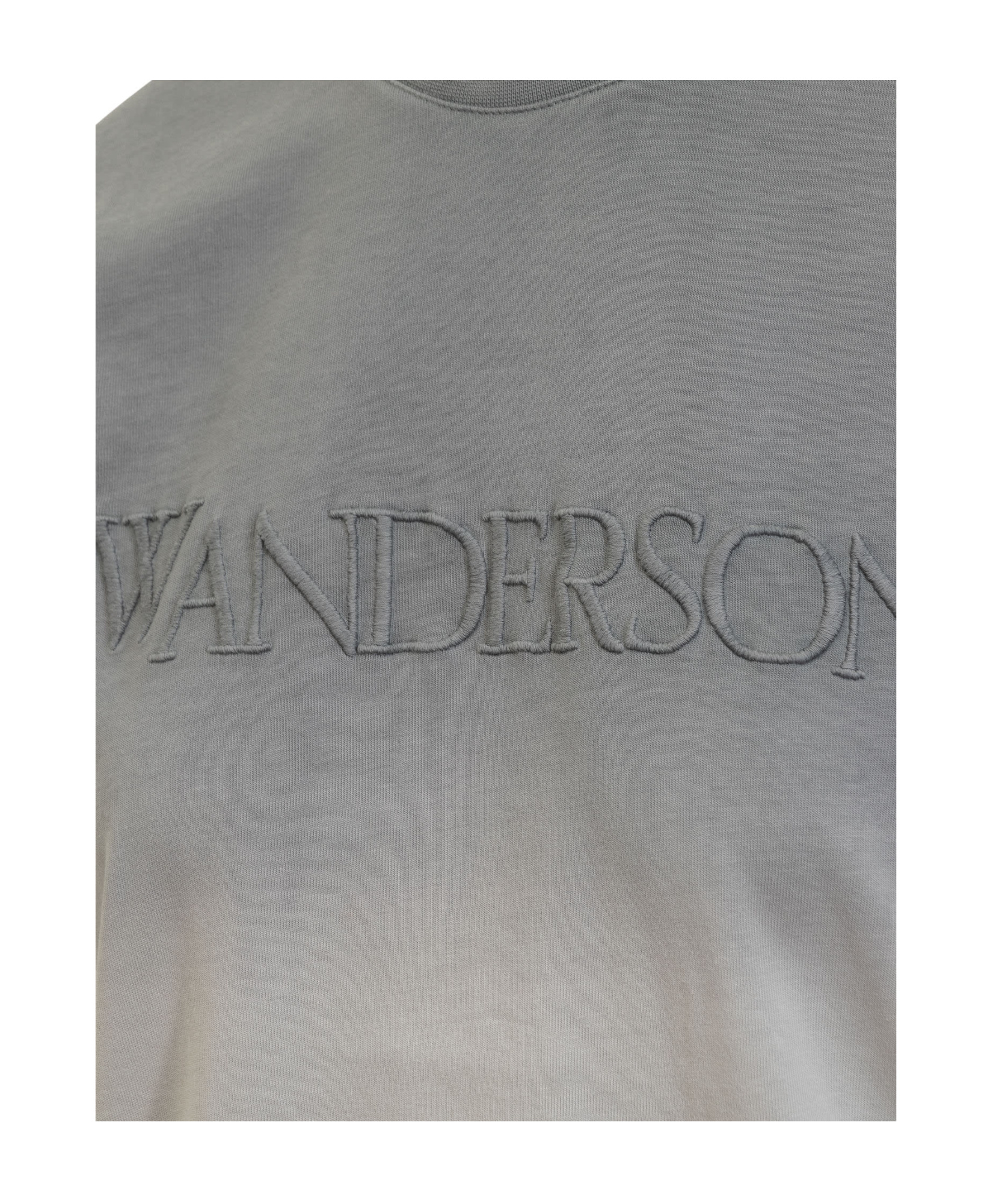 Jw Anderson Tie-dyed Logo Embroidered T-shirt In Gray