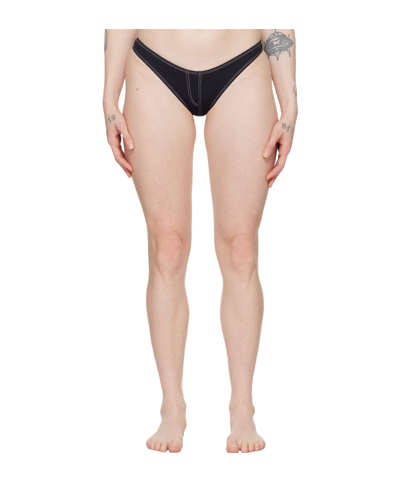 Gimaguas Black Victoria Bikini Bottom In Black