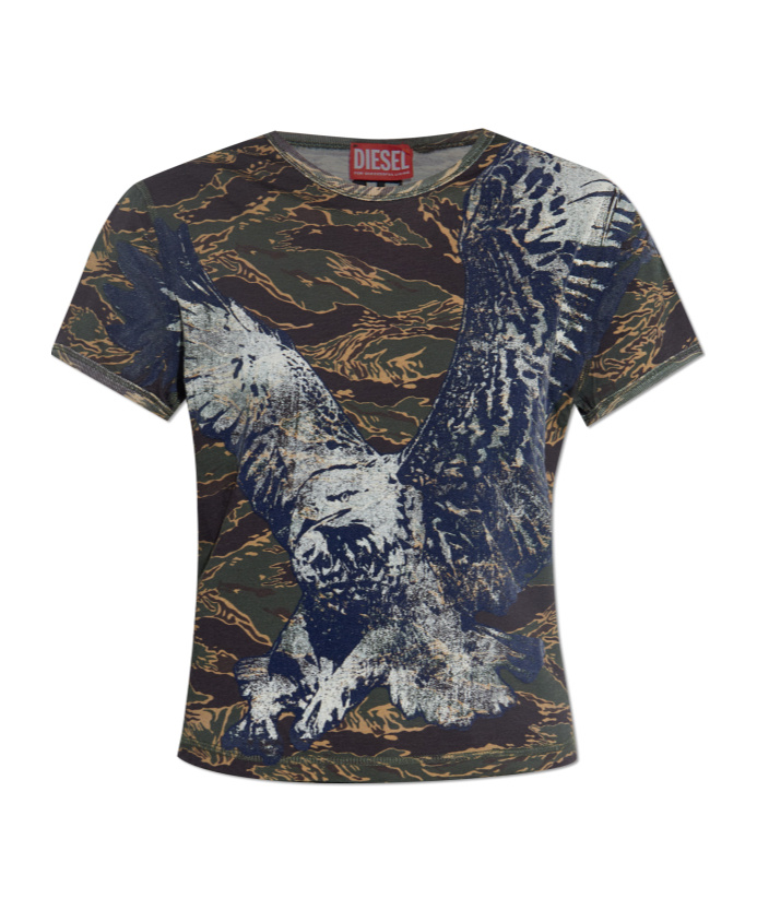 Diesel T-shirt T-uncutie-long-r1 In Blue