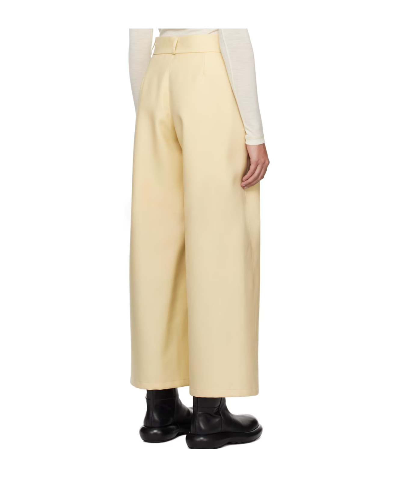 Jil Sander Yellow Relaxed-fit Trousers In Nude