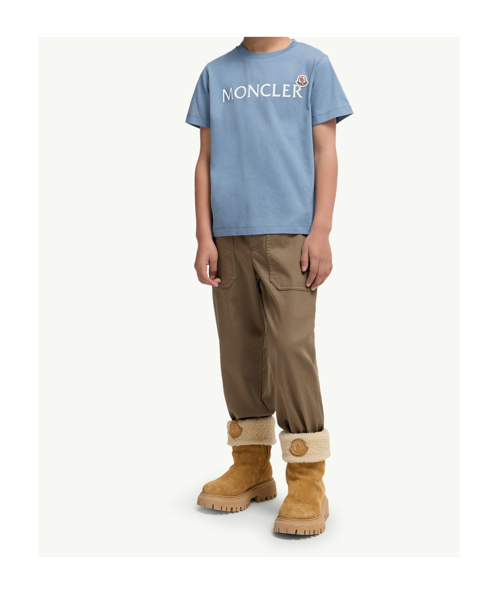 Moncler Short-sleeved T-shirt In Blue
