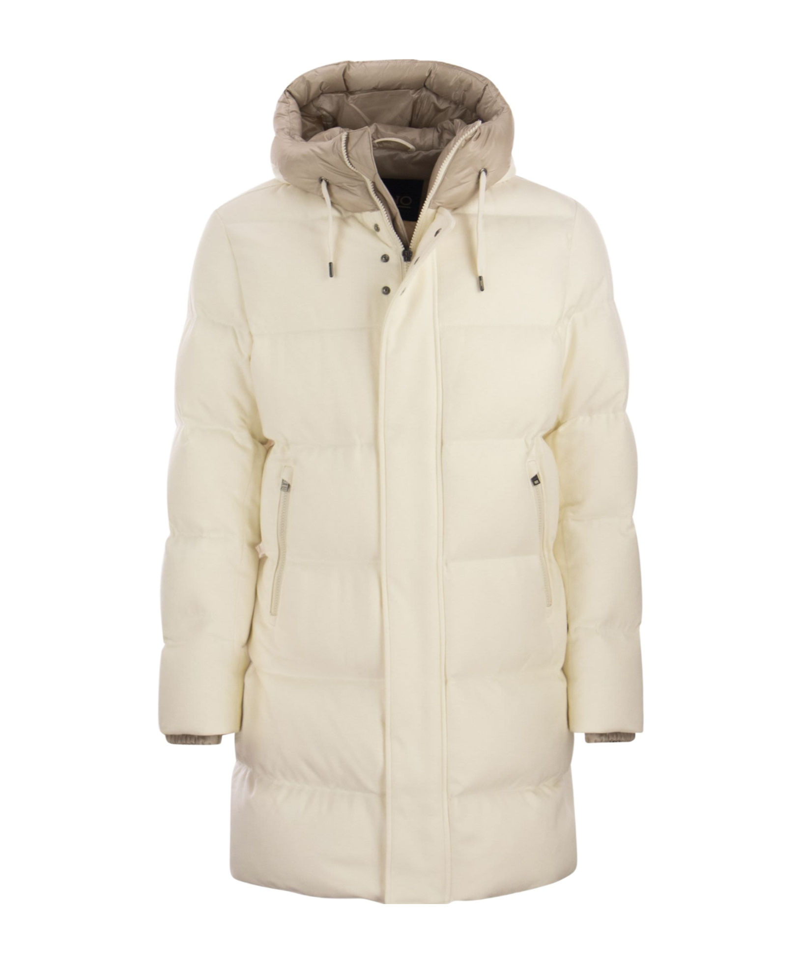 Herno Drawstring Hooded Coat In Brown