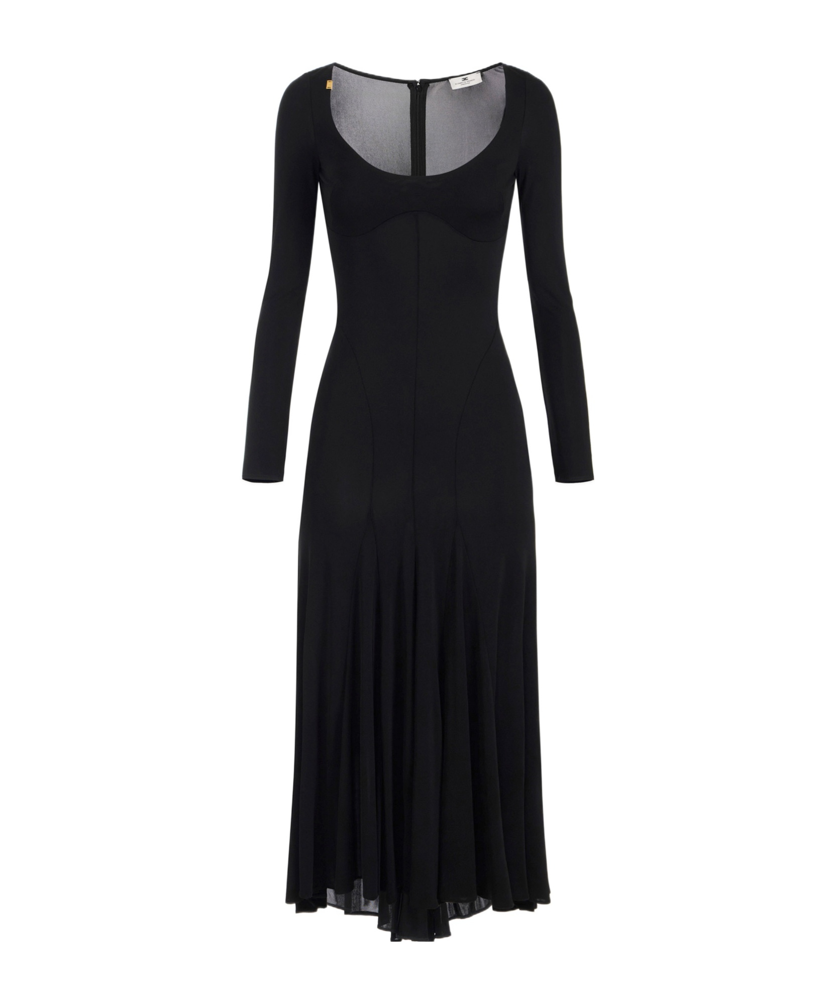Shop Elisabetta Franchi Lightweight-jersey Maxy Dress In Black