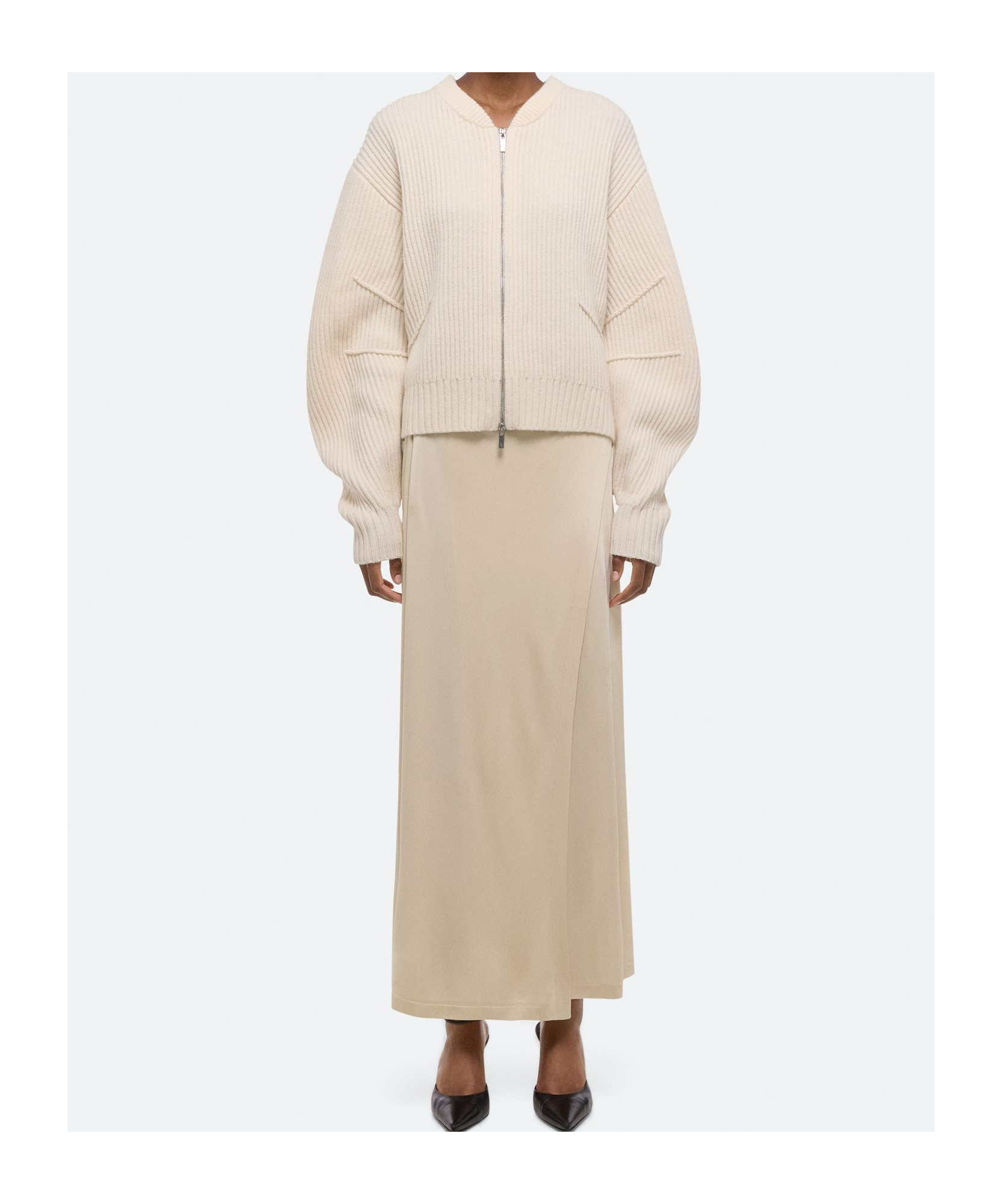 Helmut Lang Wrap Skirt In Nude