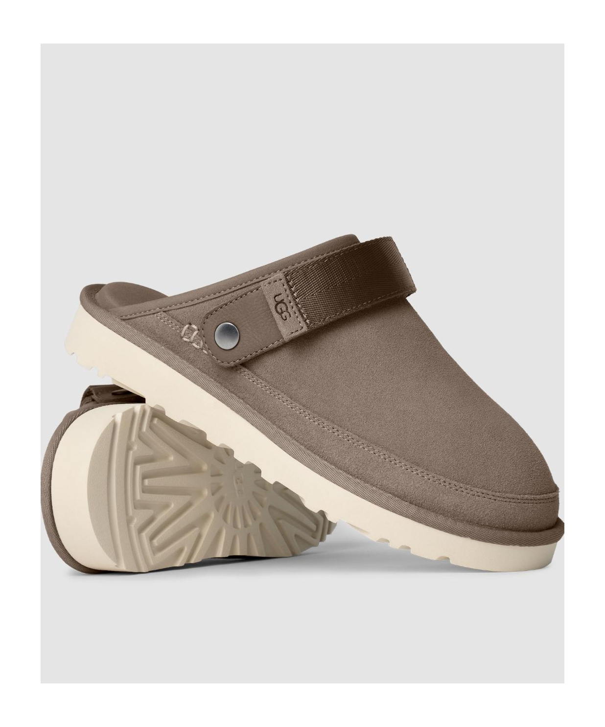 Shop Ugg Round-headed Sandals In Gray
