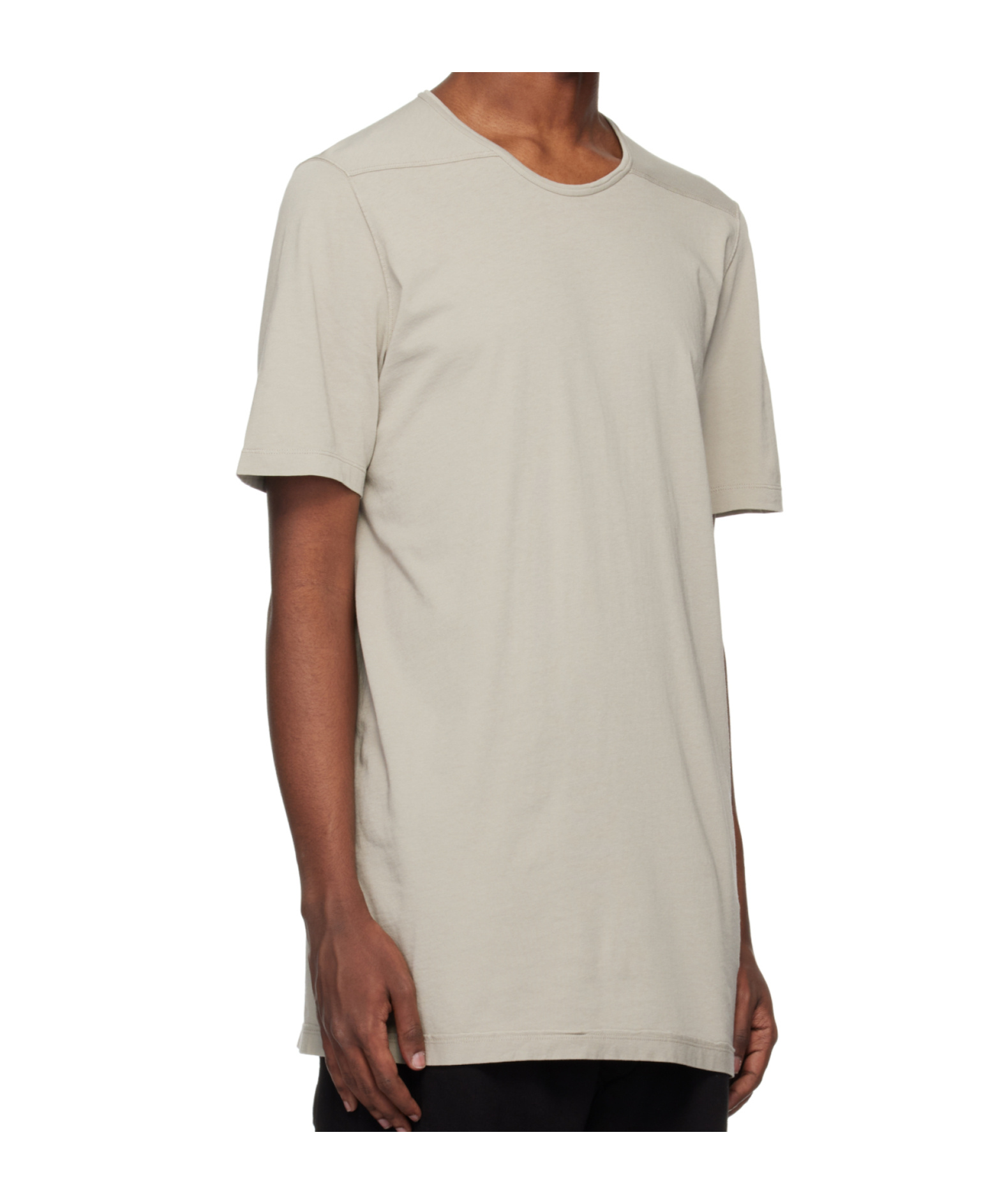 Rick Owens Drkshdw Porterville Level T-shirt In Pearly