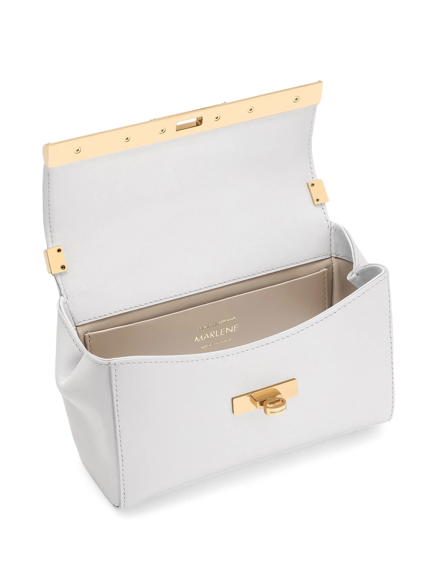 Dolce & Gabbana Mini Marlene City Cross Body Bag In White