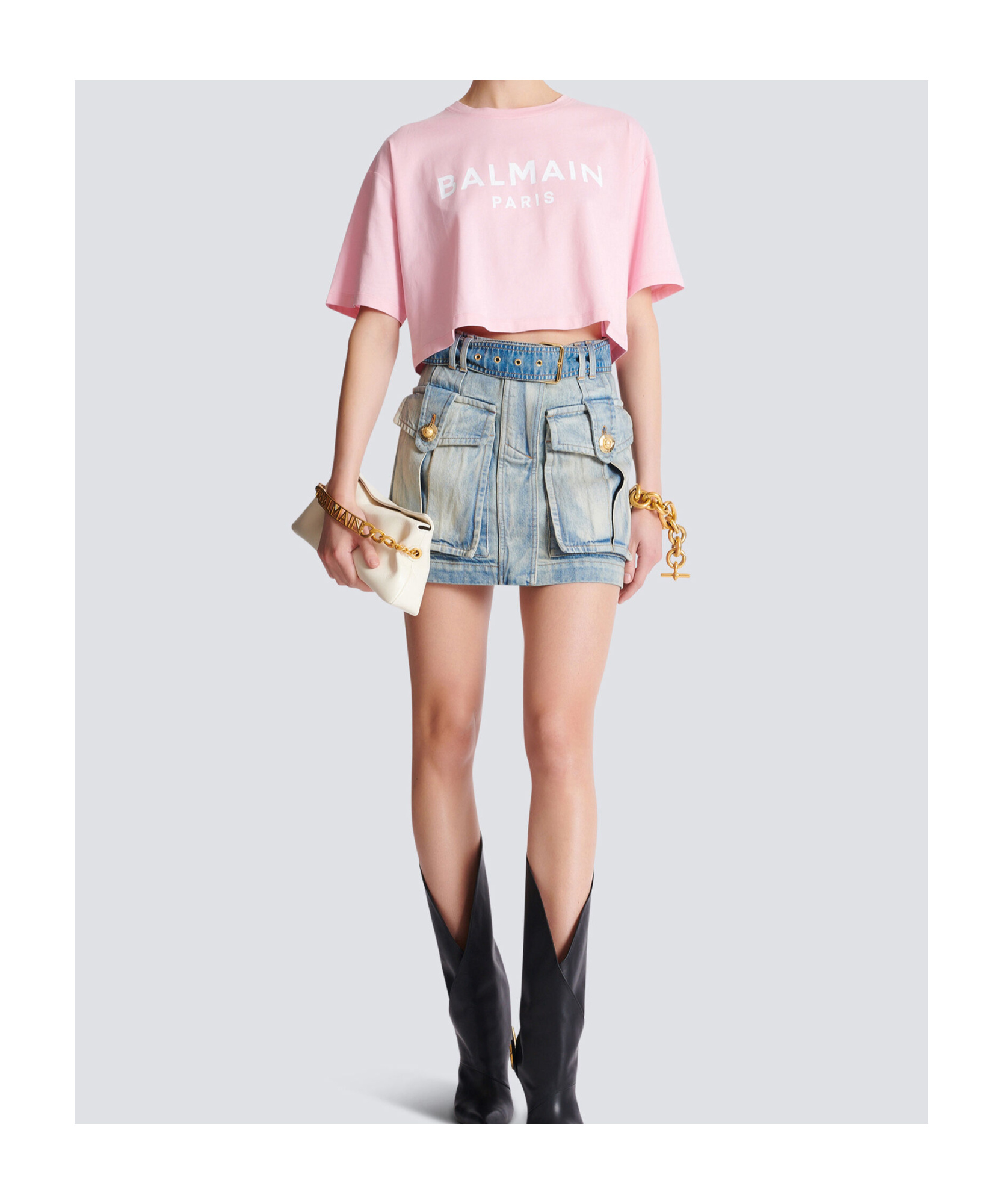 Shop Balmain T-shirt With  Paris Print