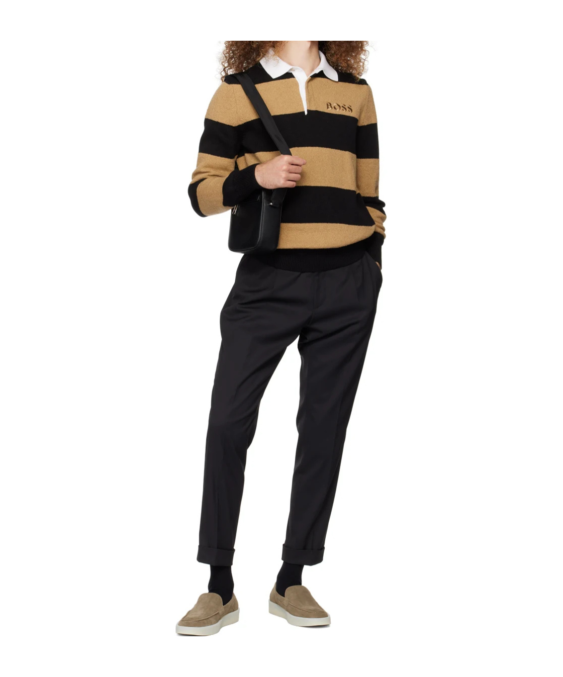 Hugo Boss Belt-loop Casual Pants In Black