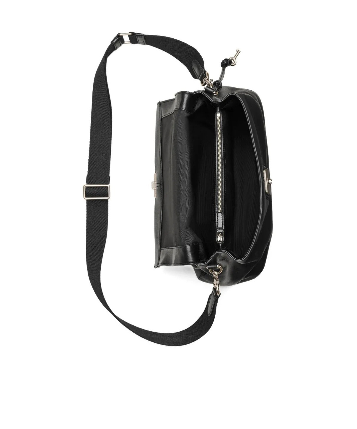 Marc Jacobs The Cristina Messenger Leather Shoulder Bag In Black