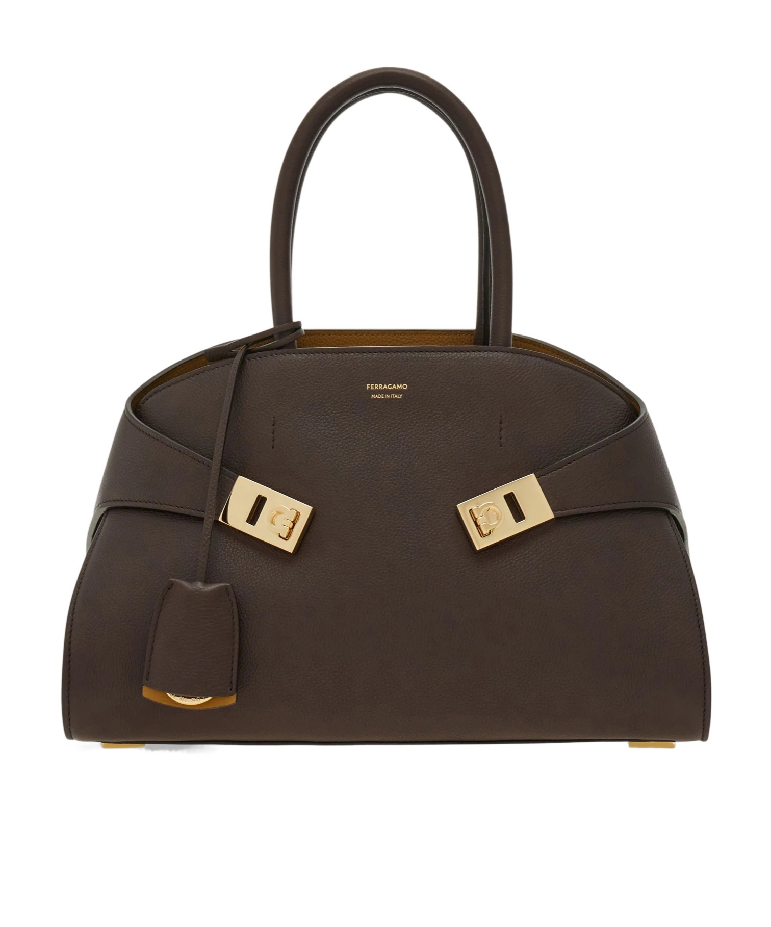 Shop Ferragamo Salvatore Hug Bicolor Handbag In Green