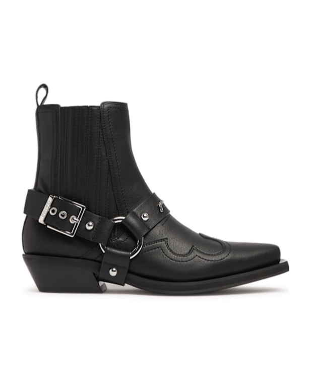 Ganni Woman Ankle Boots Black Size 8 Textile Fibers In Black