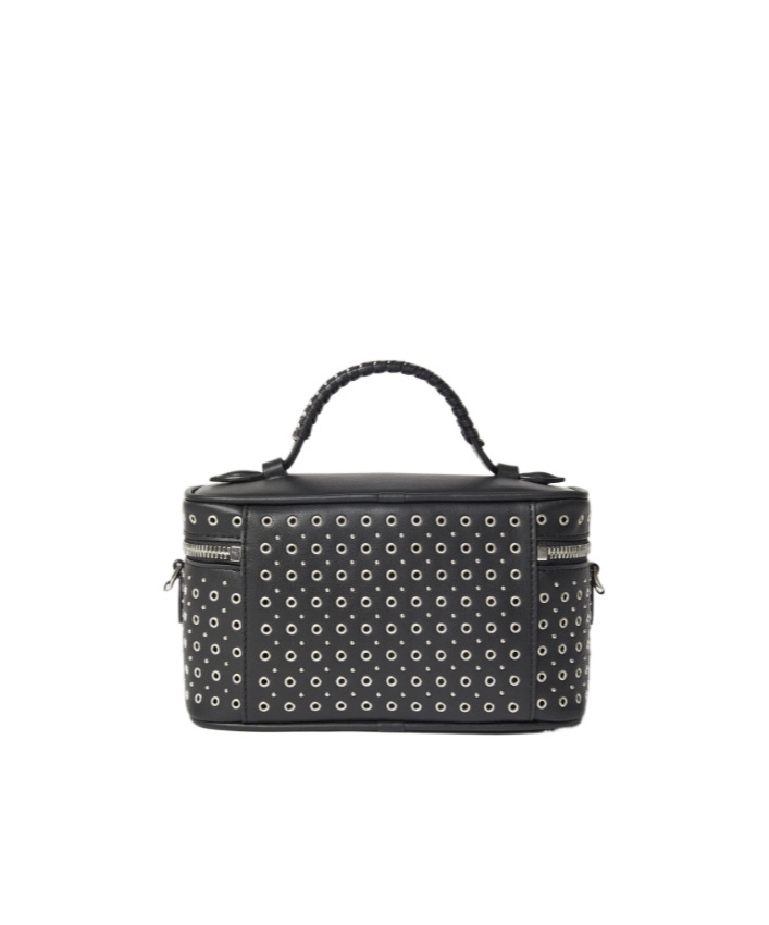 Stella Mccartney Falabella Eyelet-stud Vanity Case In Black