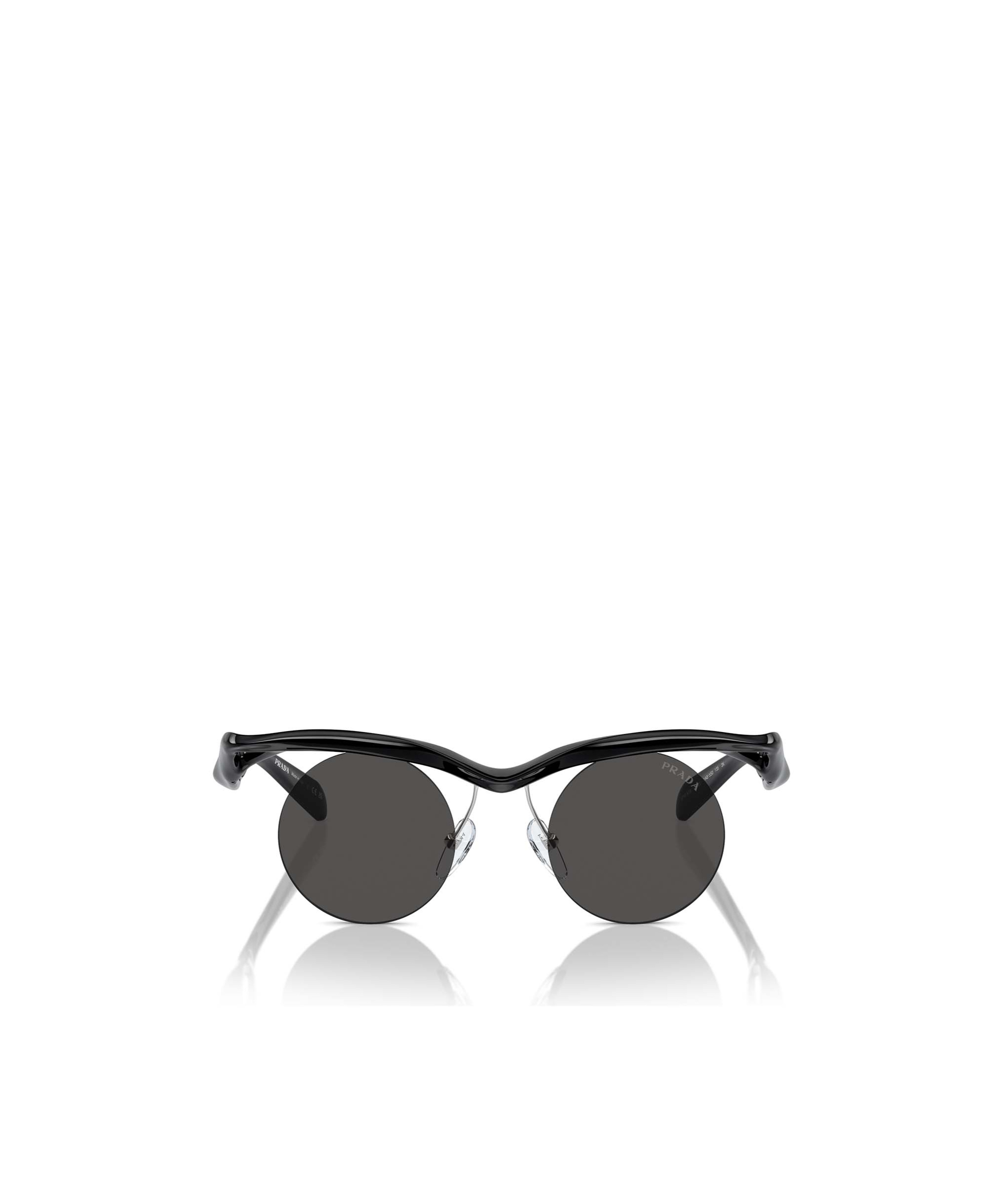 Prada Eyewear Round Frame Sunglasses In Black