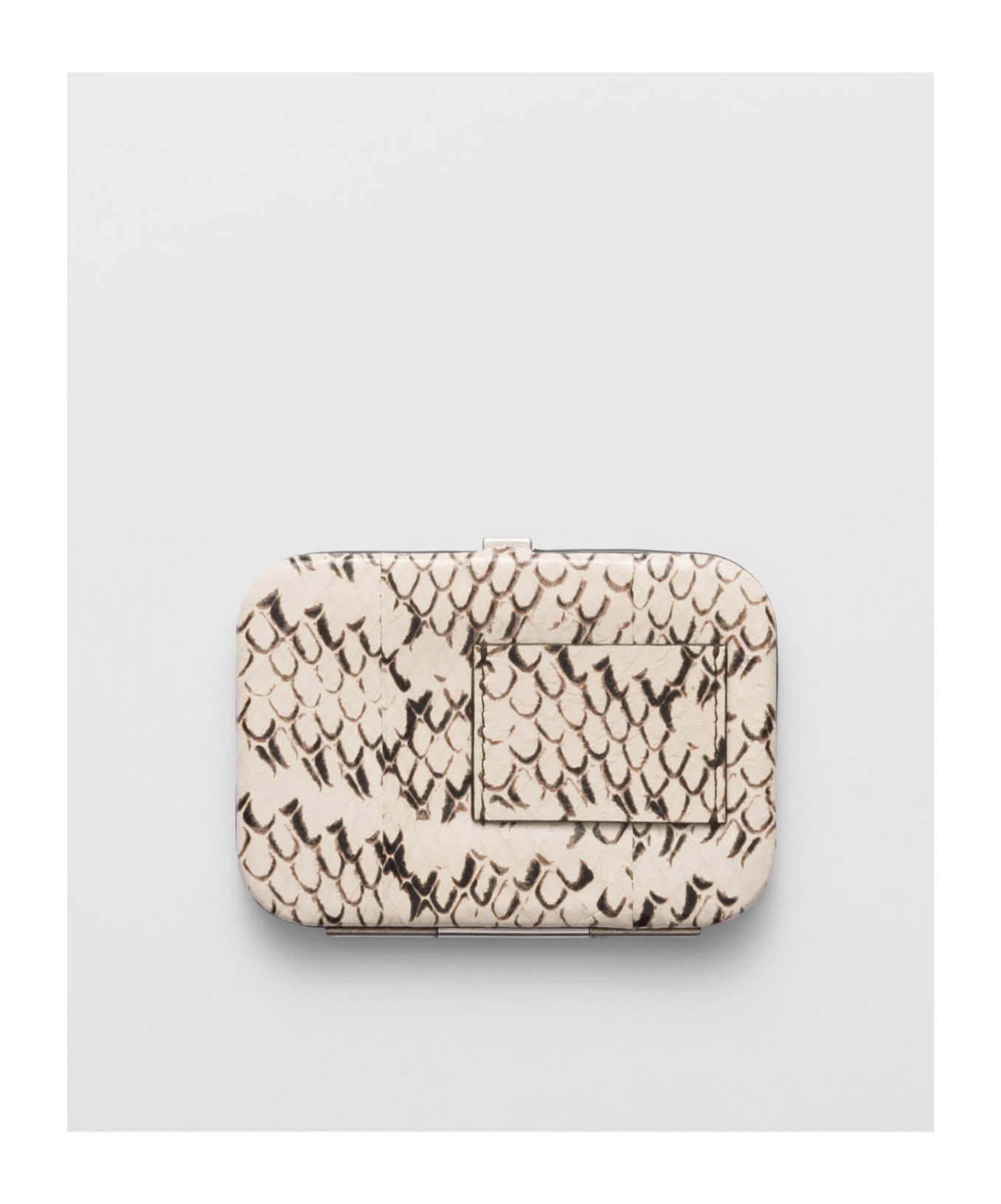 Prada Rigid Leather Card Holder In Nude