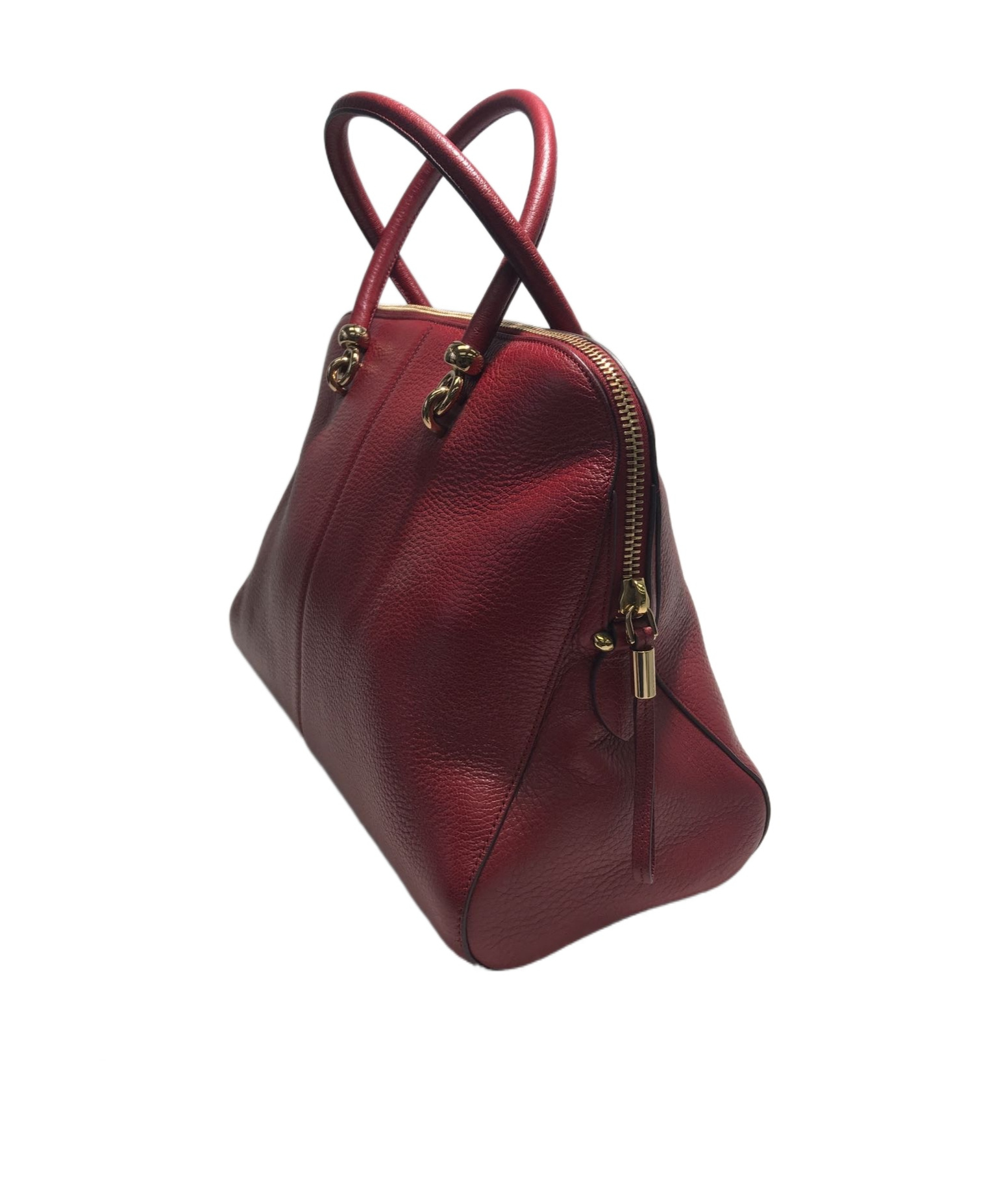 Tod's Zippered Shoulder Bag In Red