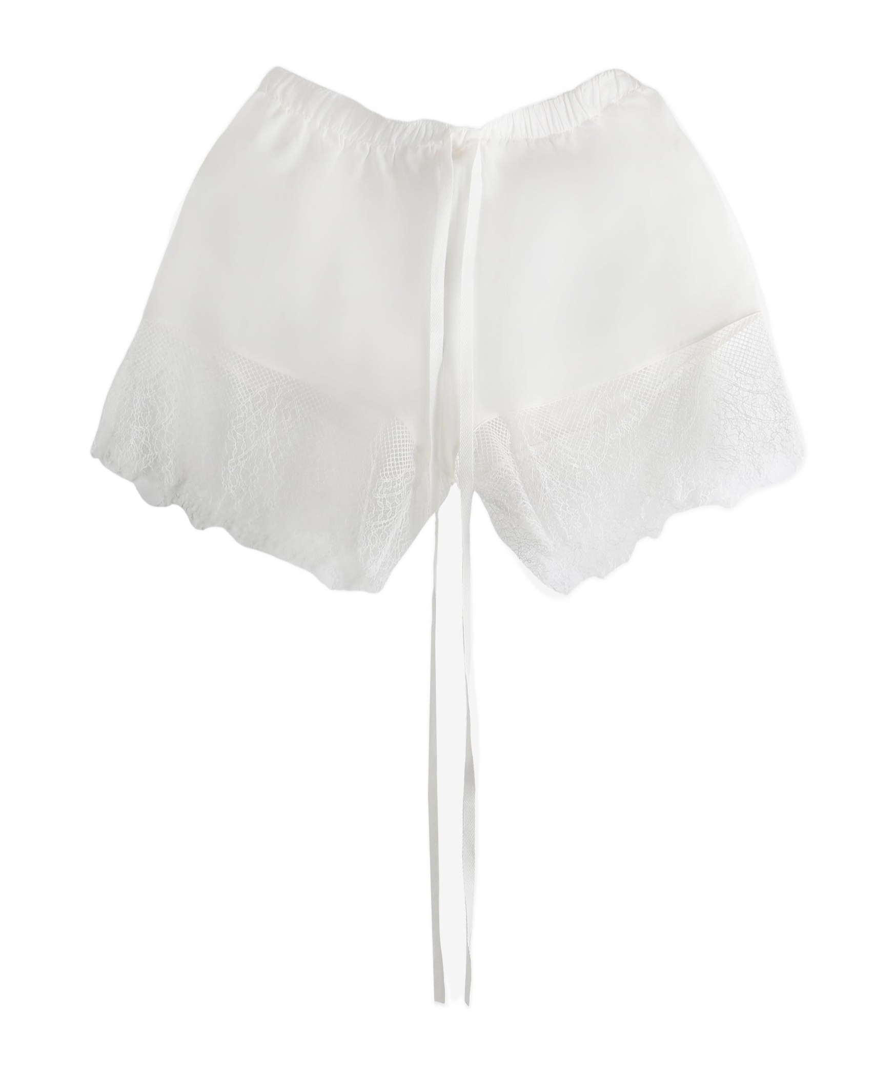 Ann Demeulemeester Lace Shorts In White