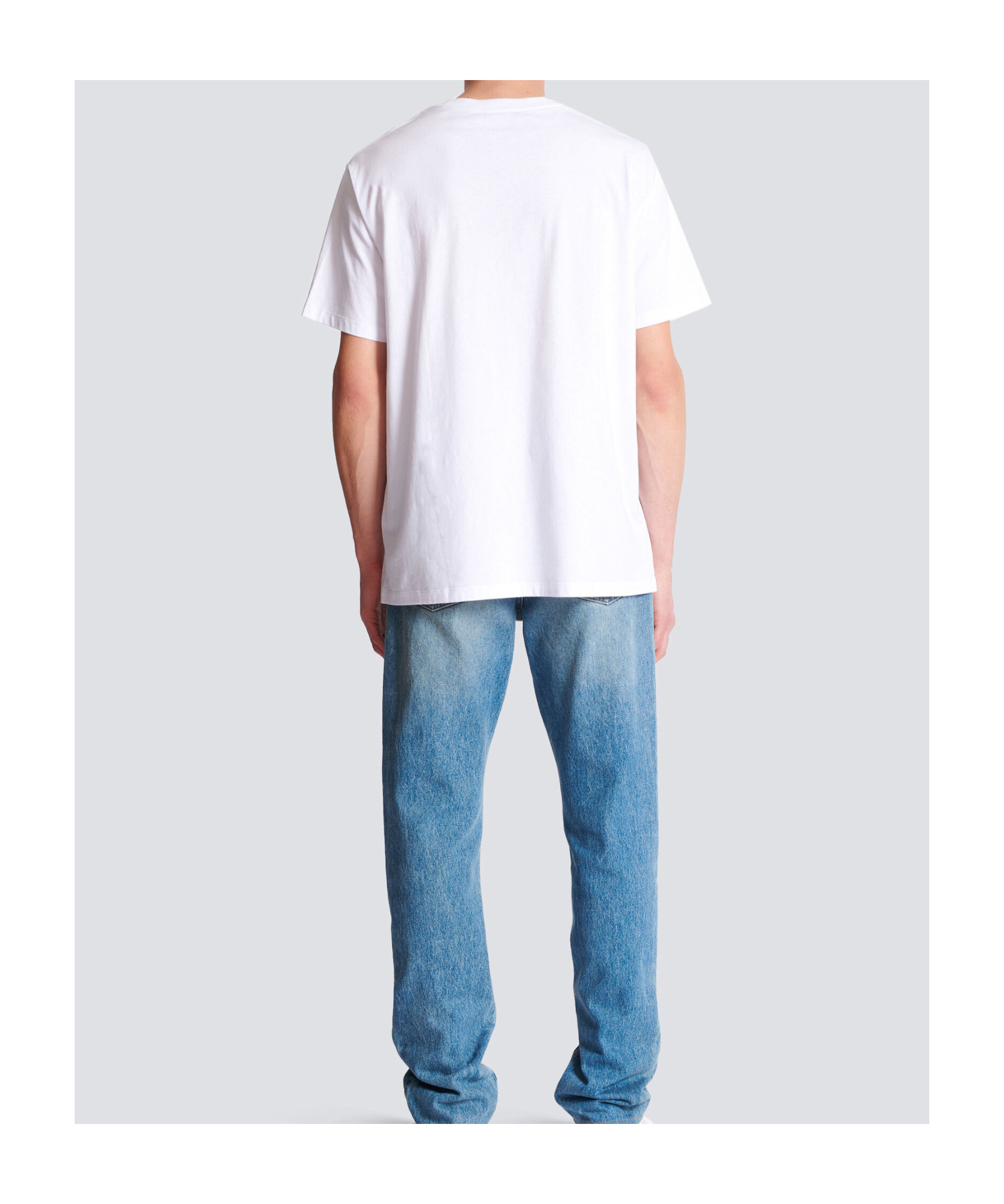 Shop Balmain Printed Paris Logo And Planet T-shirt In White
