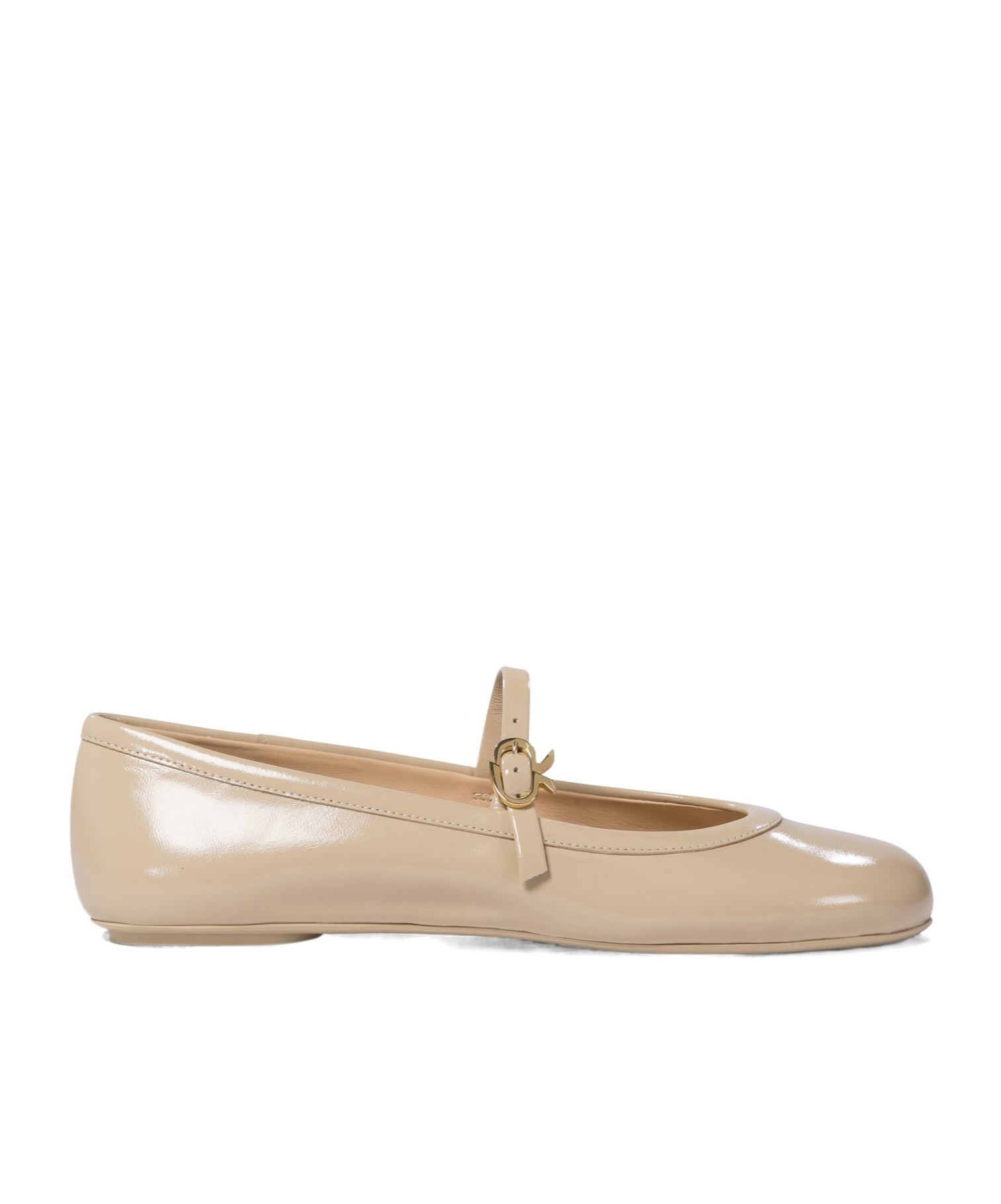 Gianvito Rossi Elegant Leather Ballerinas For Women In Nude