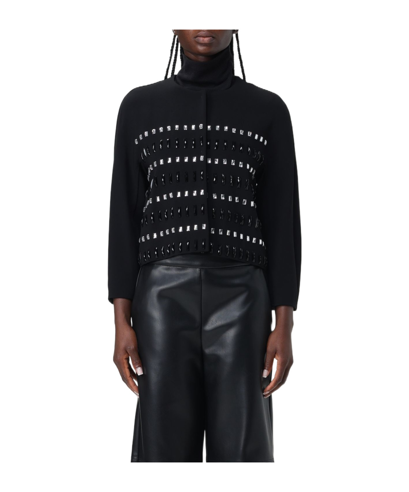 Max Mara Long-sleeved Casual Jacket In Black
