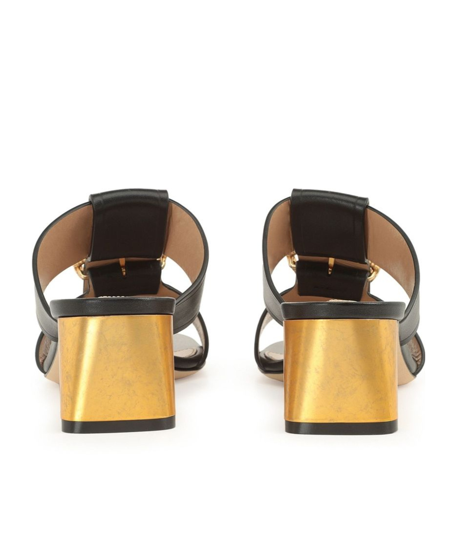 Shop Sergio Rossi Round Toe High Heel Sandals In Black