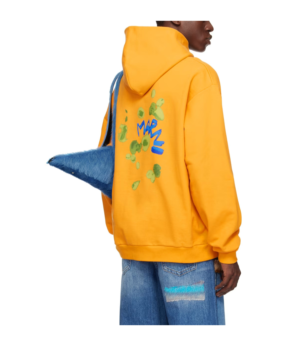 Shop Marni Dripping Flower Logo Hoodie In Orange