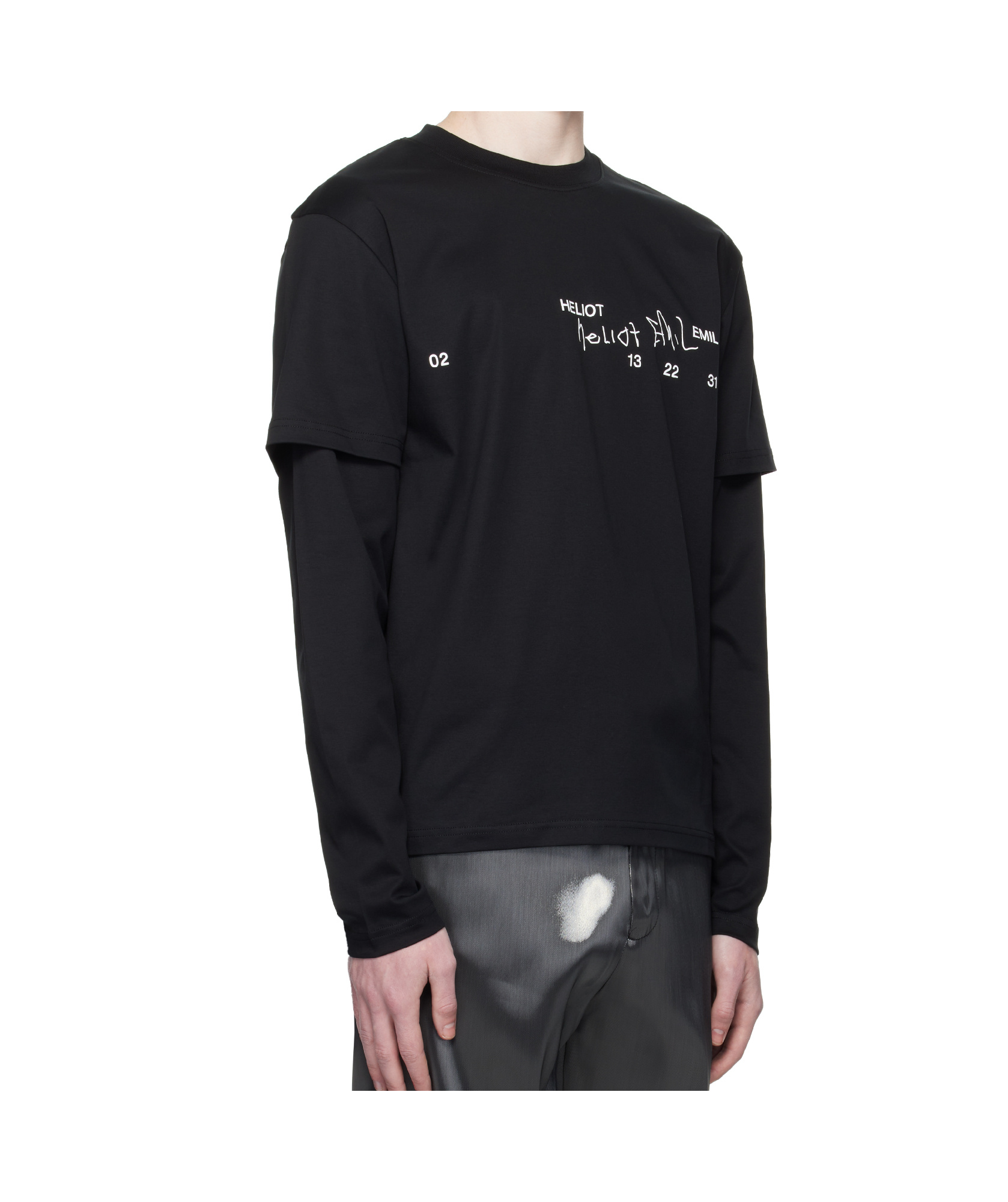 Heliot Emil Fulgens Long Sleeve T-shirt In Black