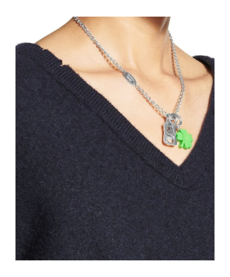Balenciaga Carousel Clover Collector Necklace In Multi-color