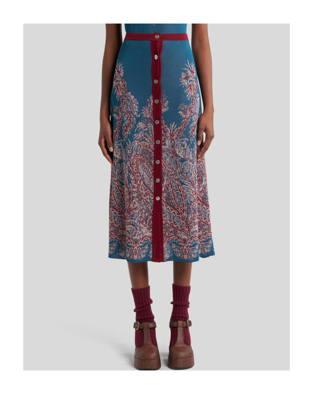 Etro Knee Length And Midi Skirts In Blue