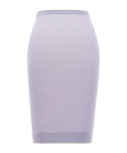 Saint Laurent High-waisted Viscose Skirt Back Slit In Gray