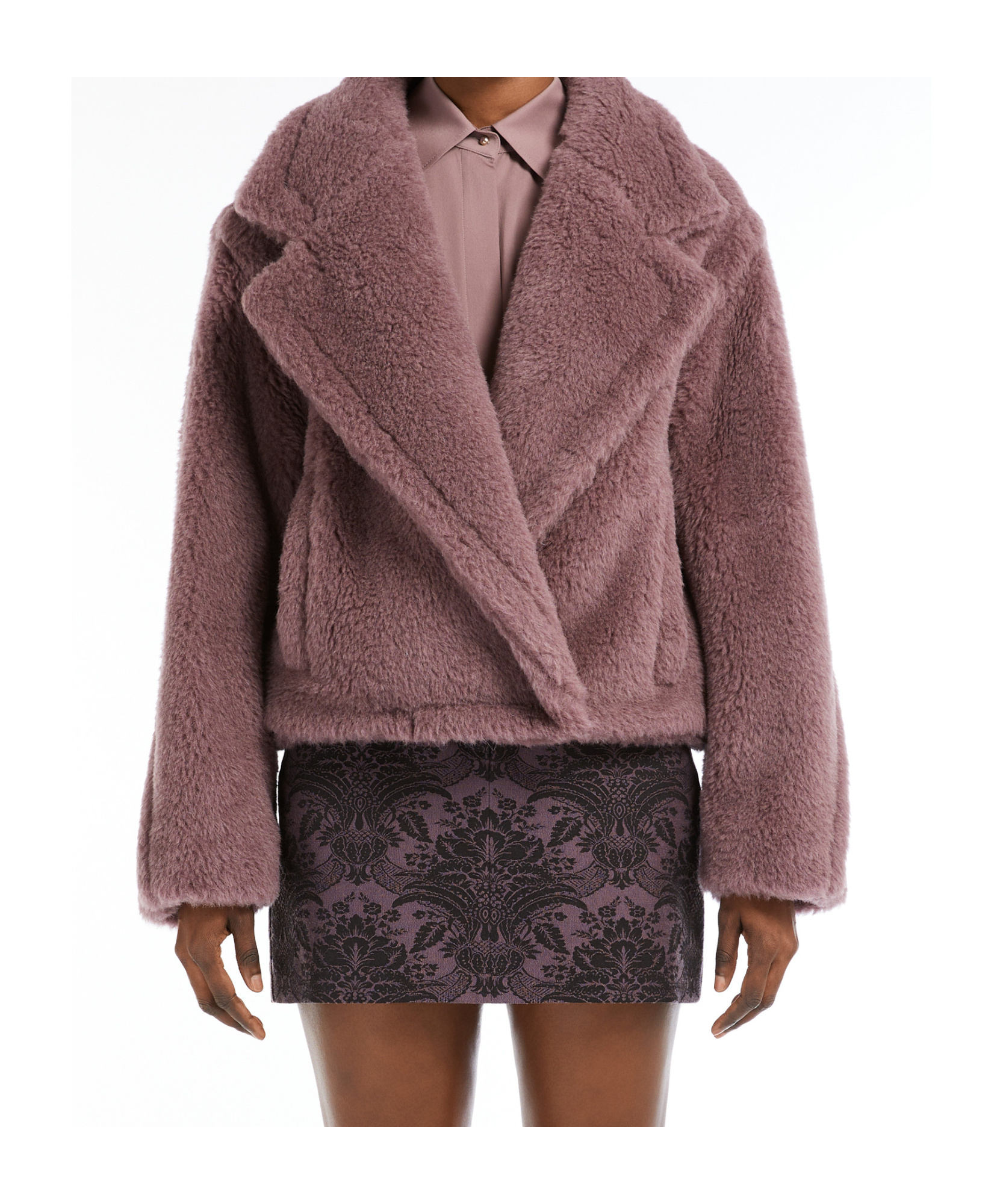 Max Mara Long Sleeved Short Coat In Red
