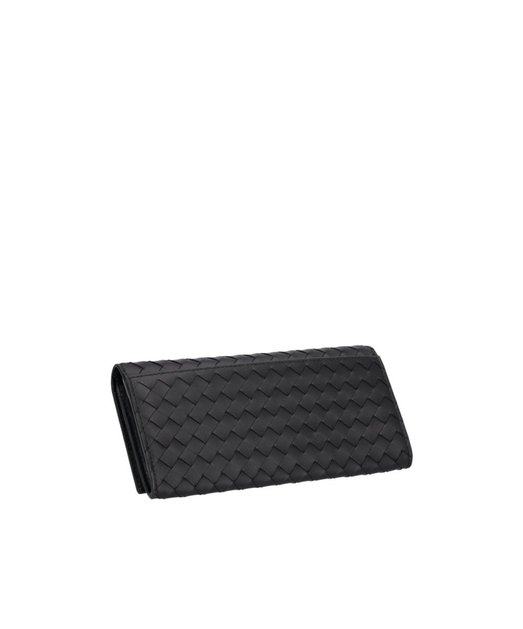 Bottega Veneta Intracciato Piccolo Woven Wrap-around Zipper Wallet In Black