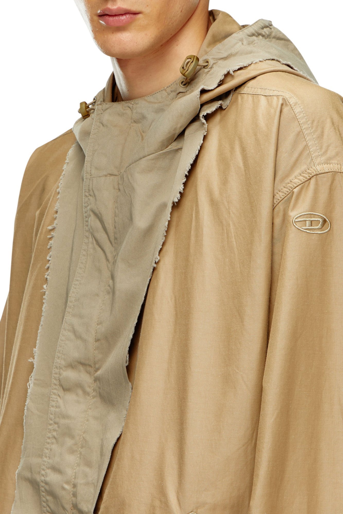 Diesel J-mckell Logo-embroidered Jacket In Nude