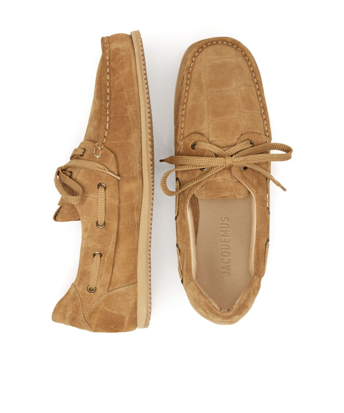 Jacquemus Calf Leather Loafer In Caramel Brown In Brown