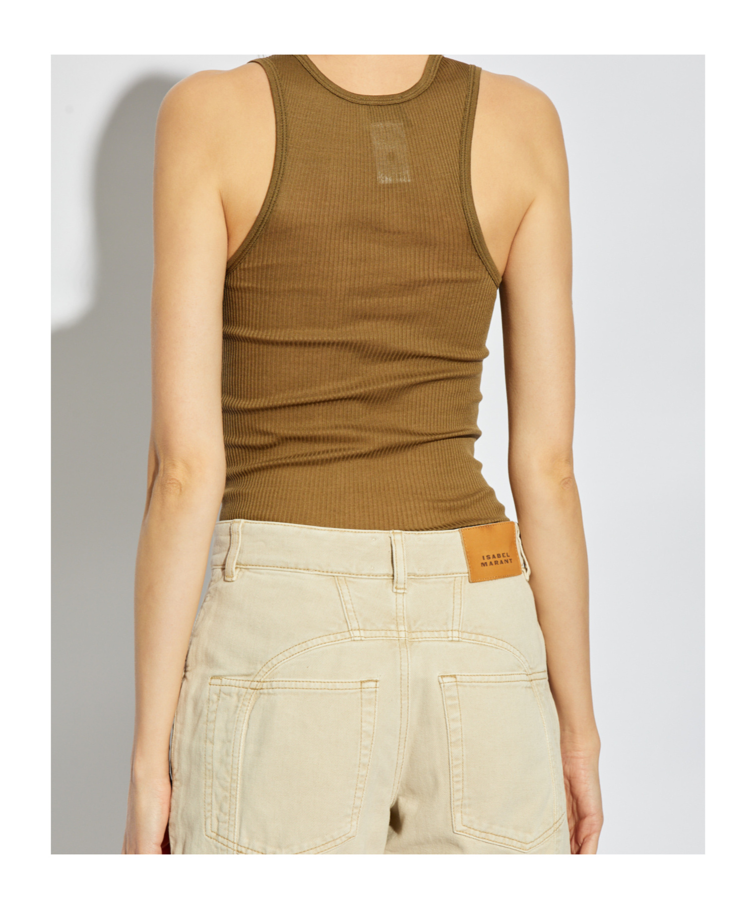 Isabel Marant Ribbed Vest In Brown