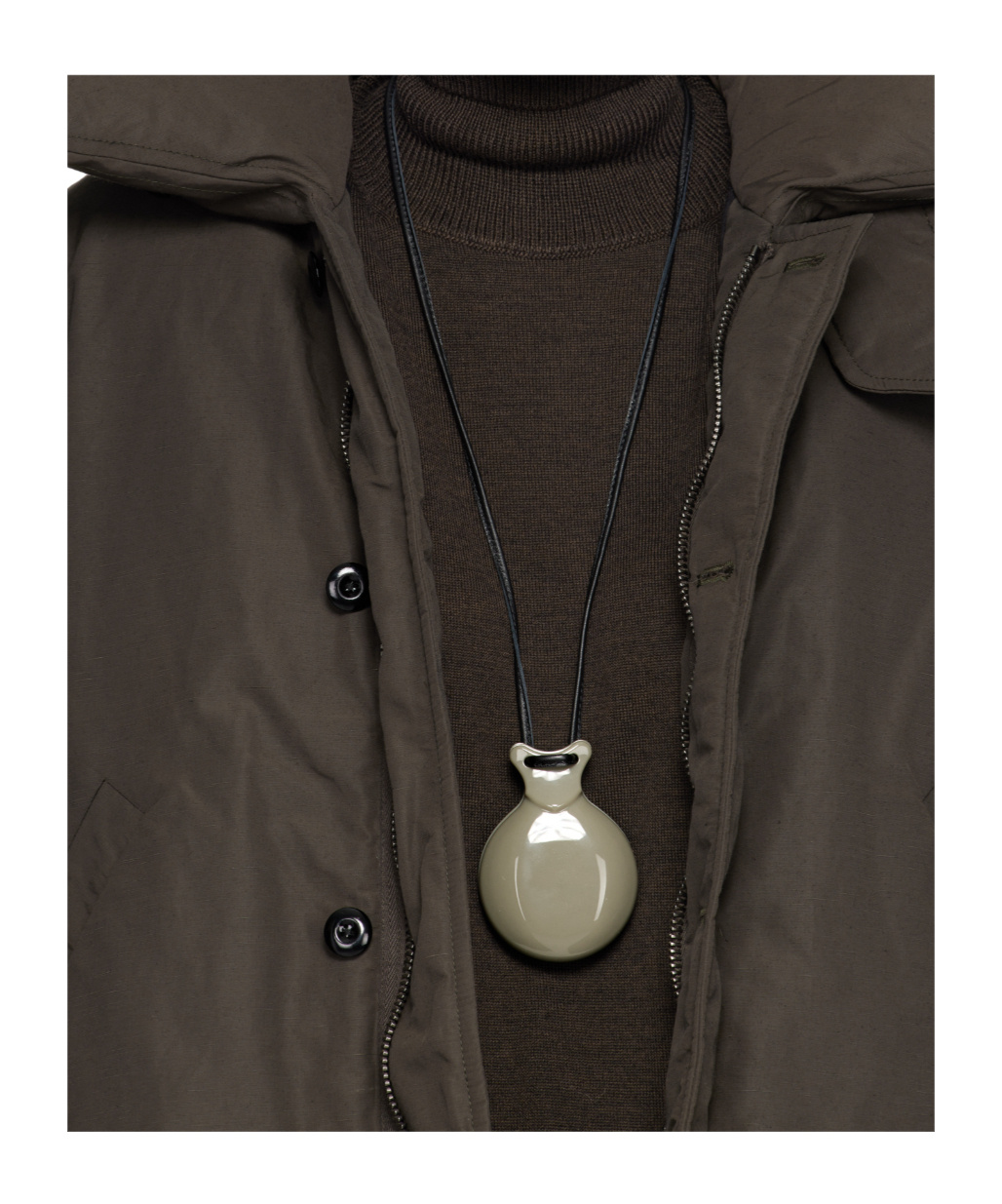 Lemaire Castanet Necklace In Green