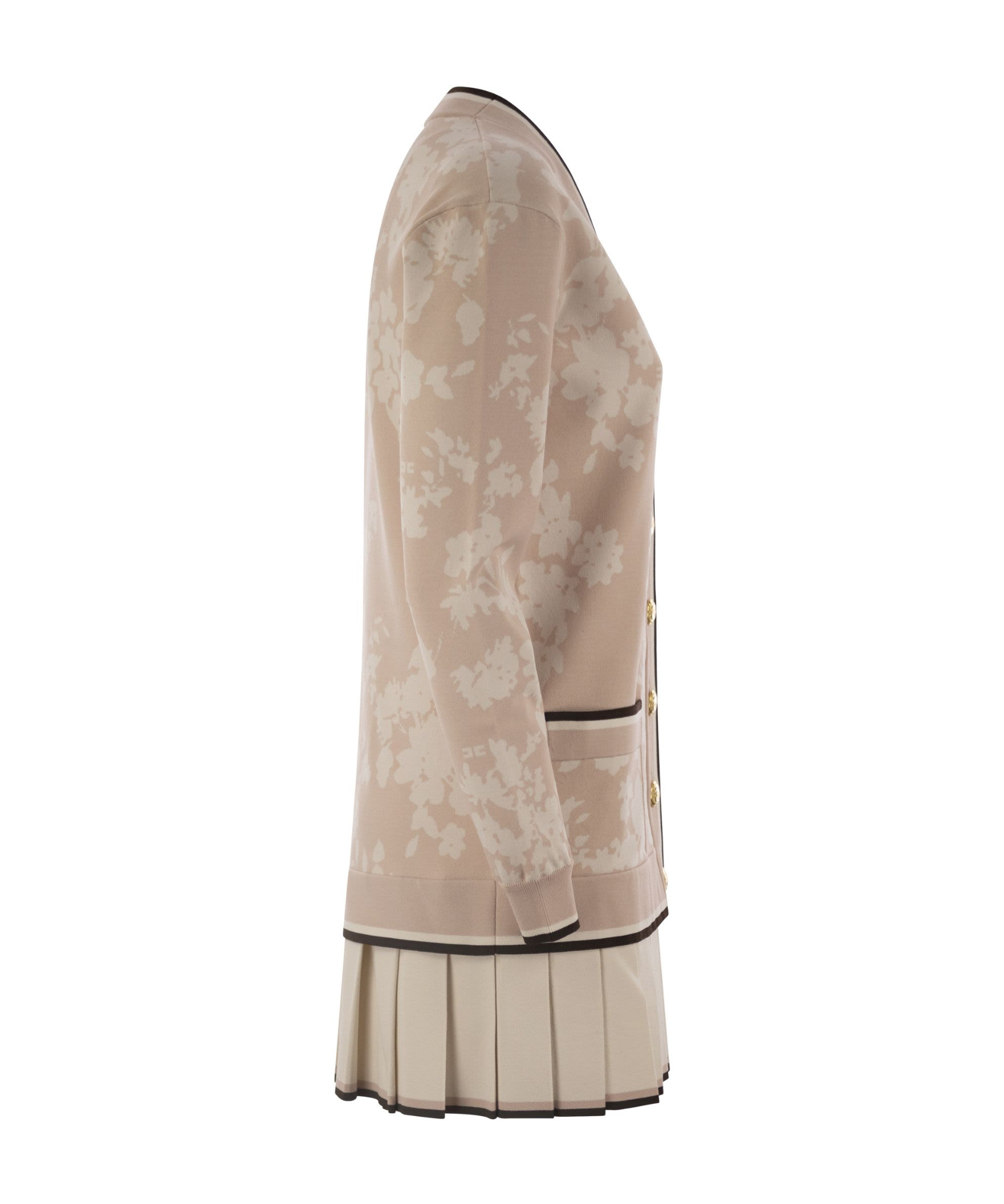 Elisabetta Franchi Knitted Dress In Nude