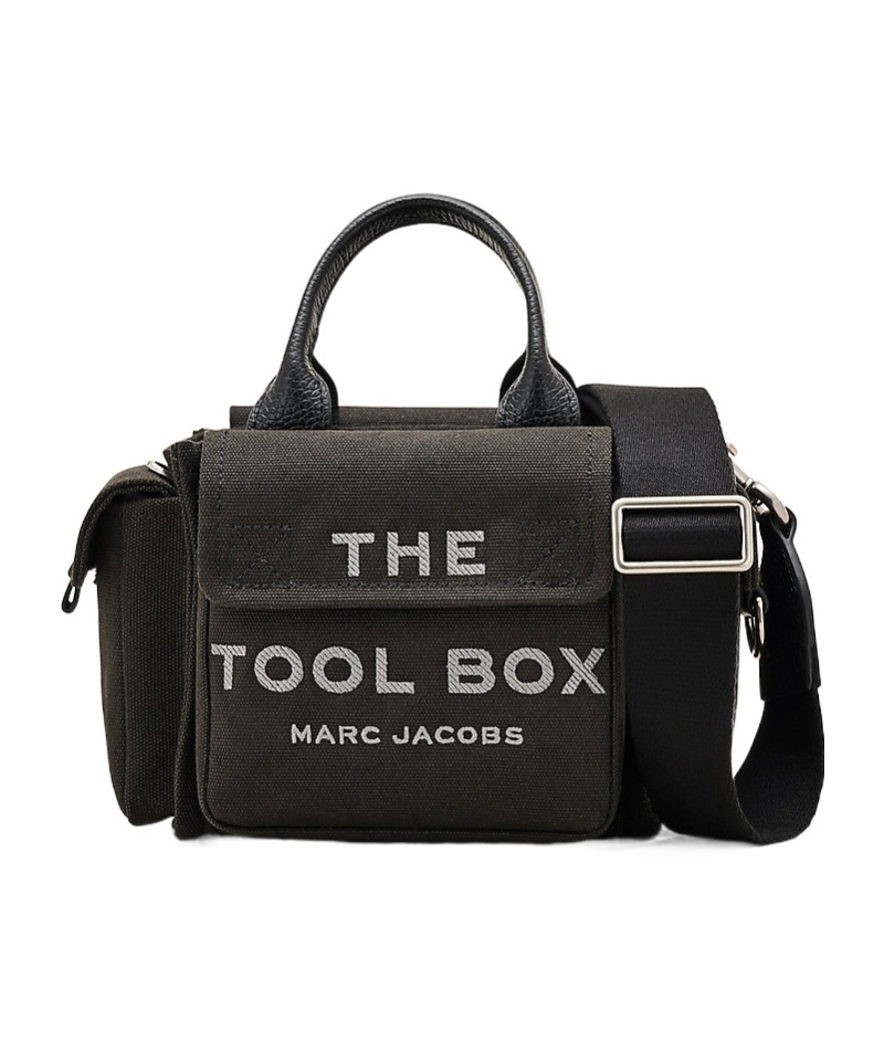 Marc Jacobs Compact Crossbody Tote With Bold Logo In Black