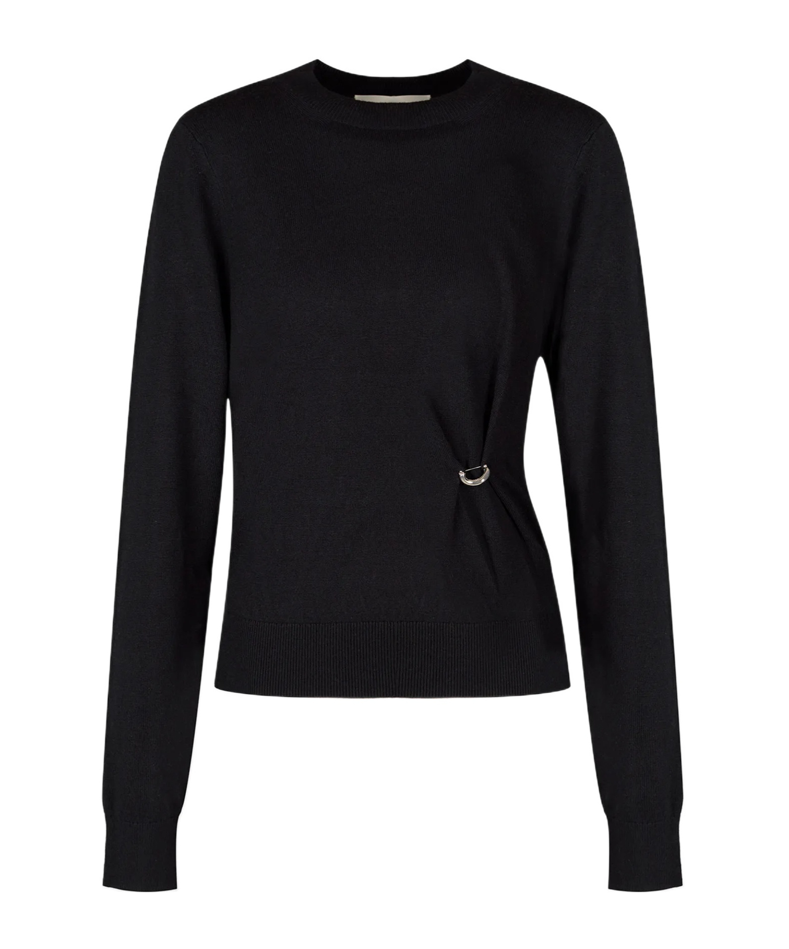 Isabel Marant Round-neck And Long-sleeved Sweater In Black